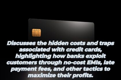 Discusses the hidden costs and traps associated with credit cards, highlighting how banks exploit customers through no-cost EMIs, late payment fees, and other tactics to maximize their profits.